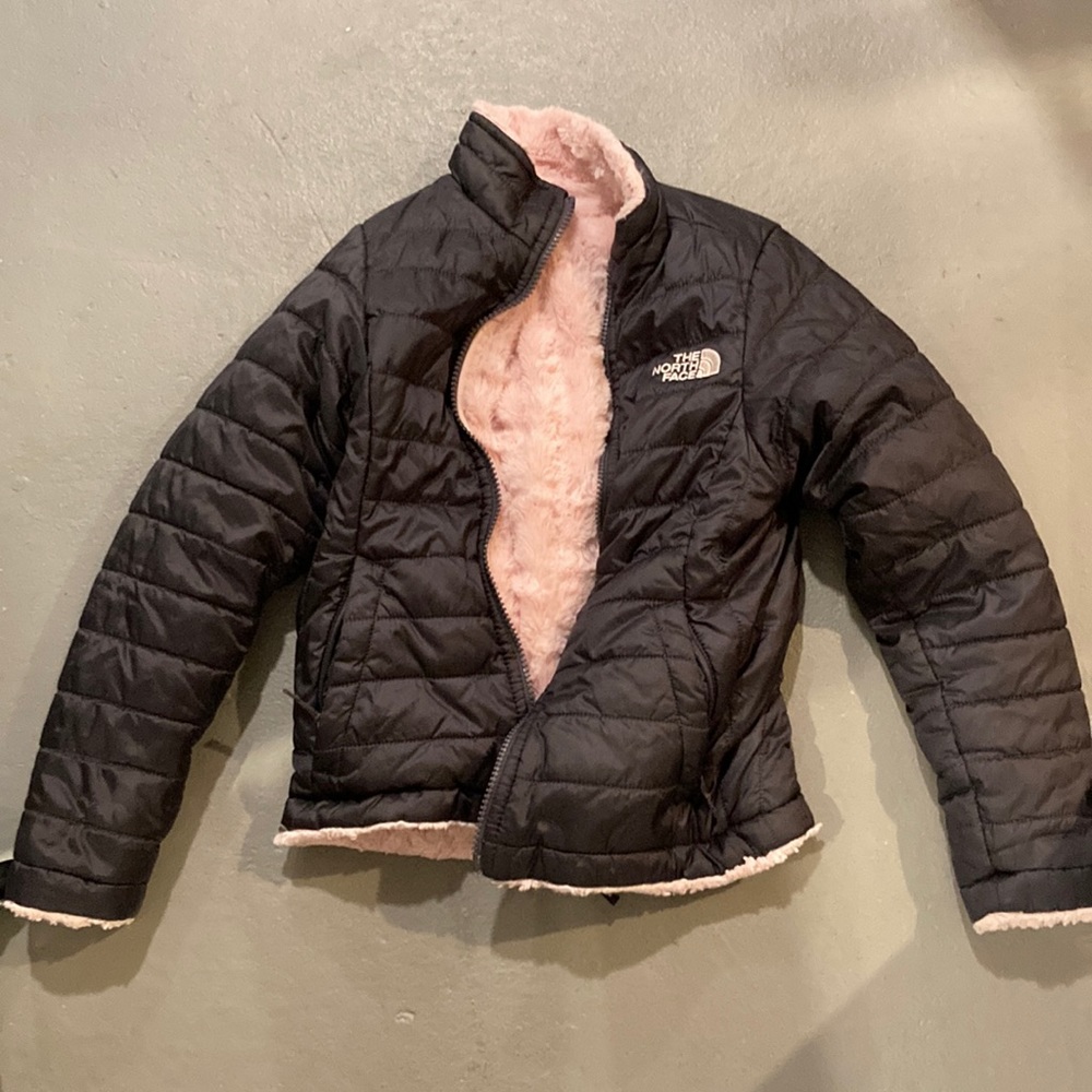 Girls size XS (size 6) fuzzy reversible Jacket
